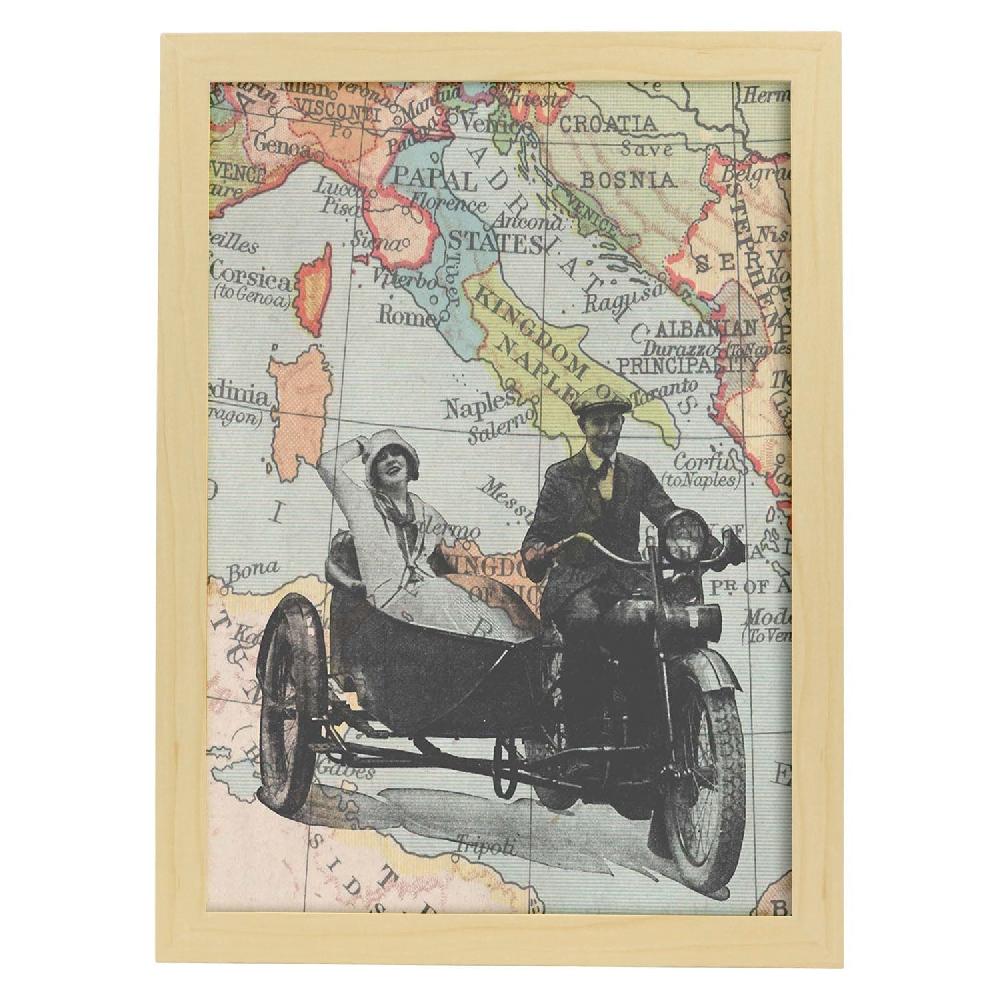 Nacnic Poster Vintage De Sidecar En Italia