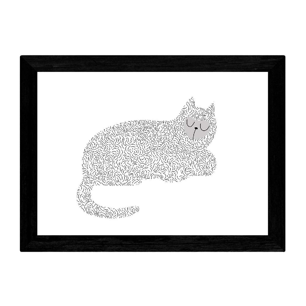 Nacnic Set De 2 Láminas De Gatos En Blanco Y Negro