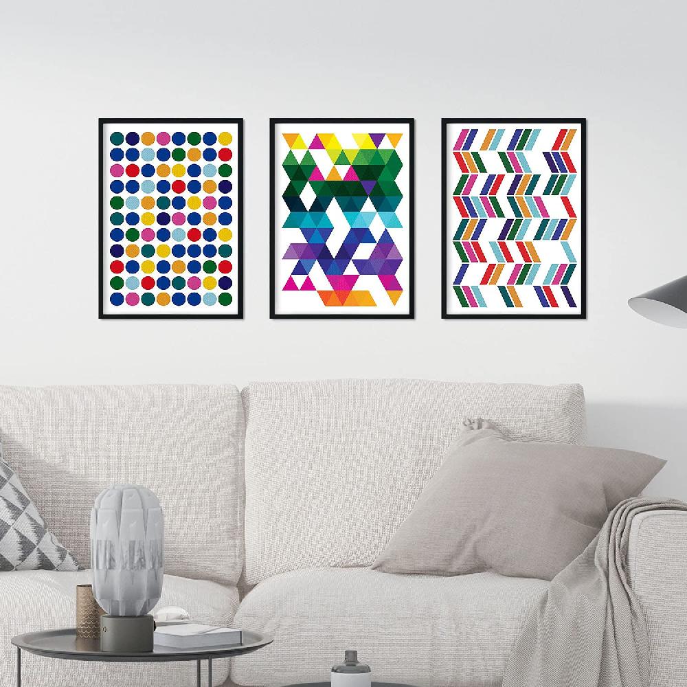 Nacnic Set De 3 Láminas Geométricas Vibrantes