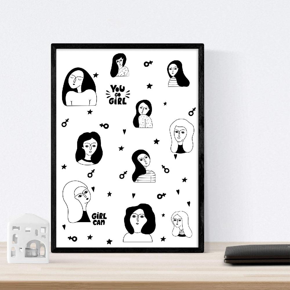 Nacnic Set De 4 Láminas Chicas Al Poder