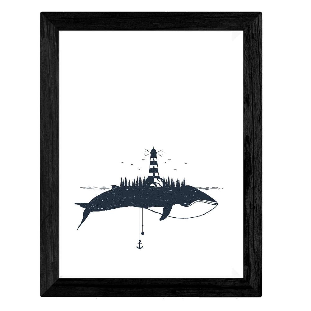 Nacnic Set De 4 Láminas De Ballenas En