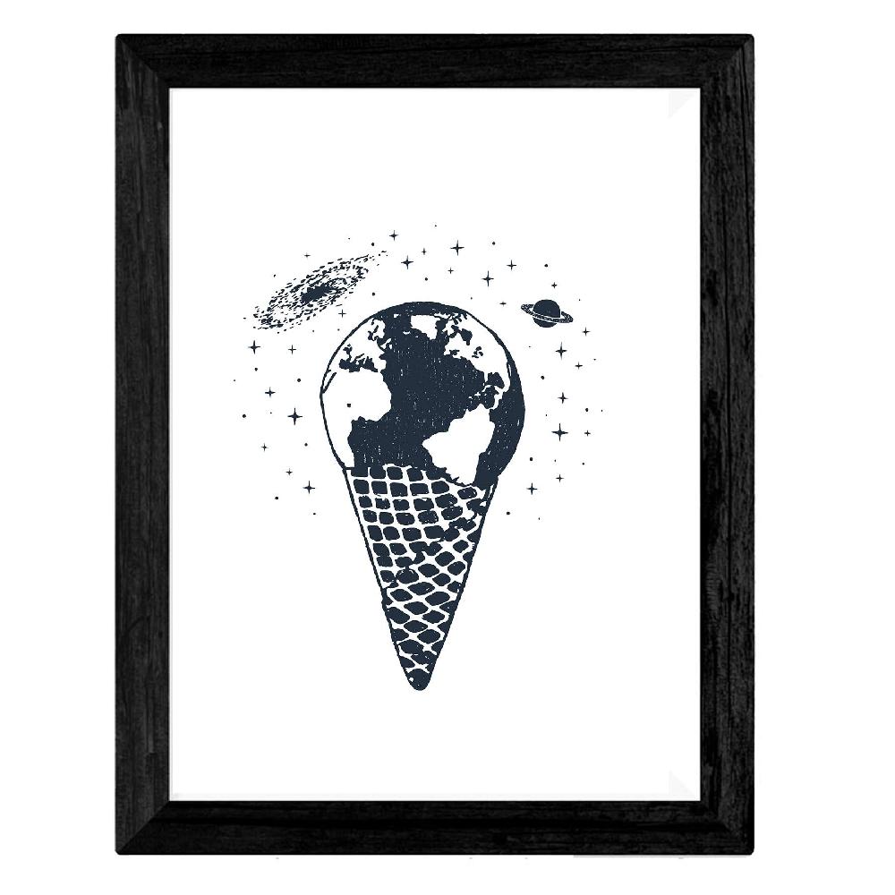 Nacnic Set De 4 Láminas De Tierra Espacio