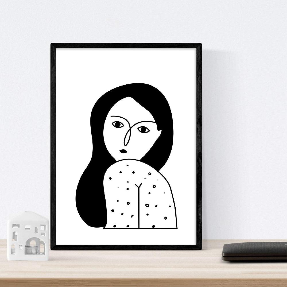 Nacnic Set De 4 Láminas Mujeres Collage