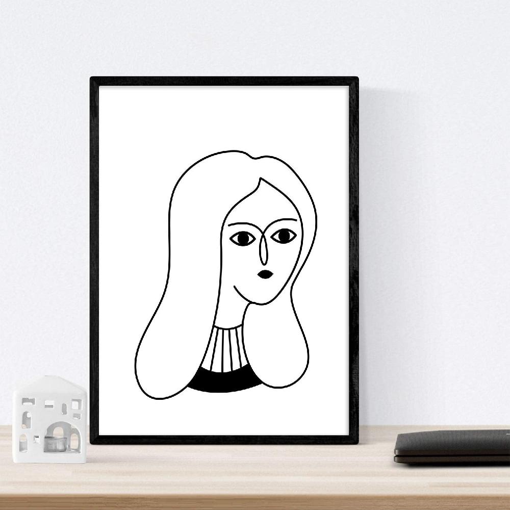 Nacnic Set De 4 Láminas Mujeres De Blanco