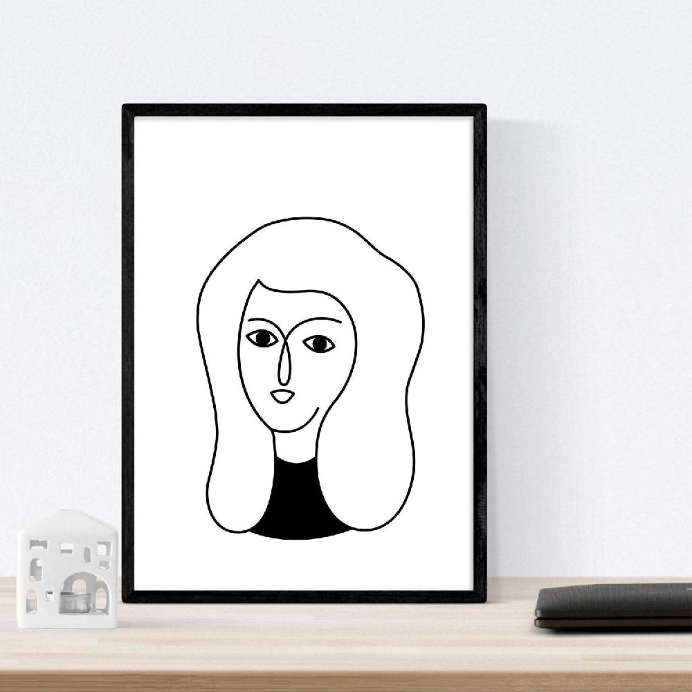 Nacnic Set De 4 Láminas Mujeres De Blanco