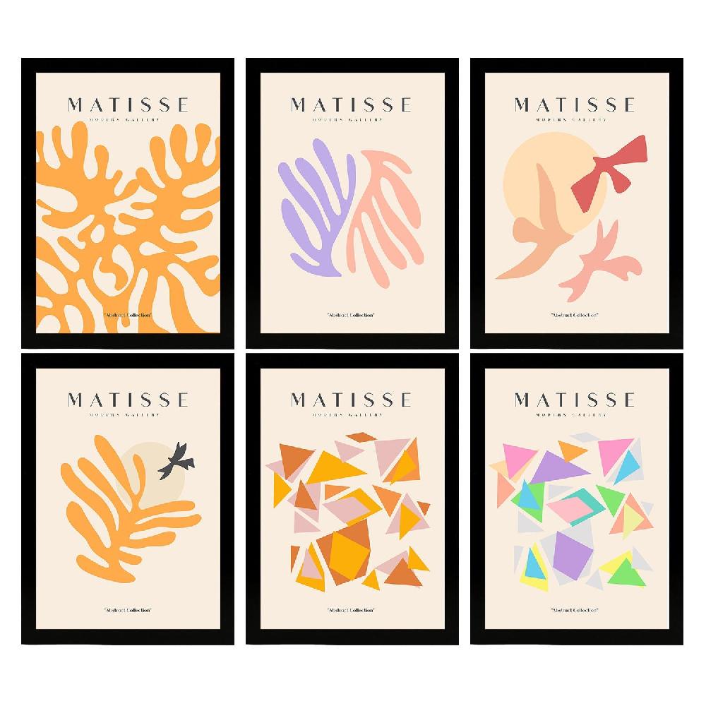 Nacnic Nacnic Set De 6 Ilustraciones Artísticas De Matisse Modelo Floral Diseño Moderno Laminas