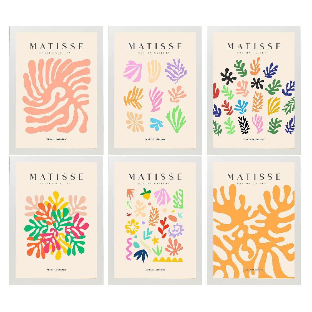 Nacnic Nacnic Set De 6 Ilustraciones Artísticas De Matisse Modelo Vegetación En Laminas