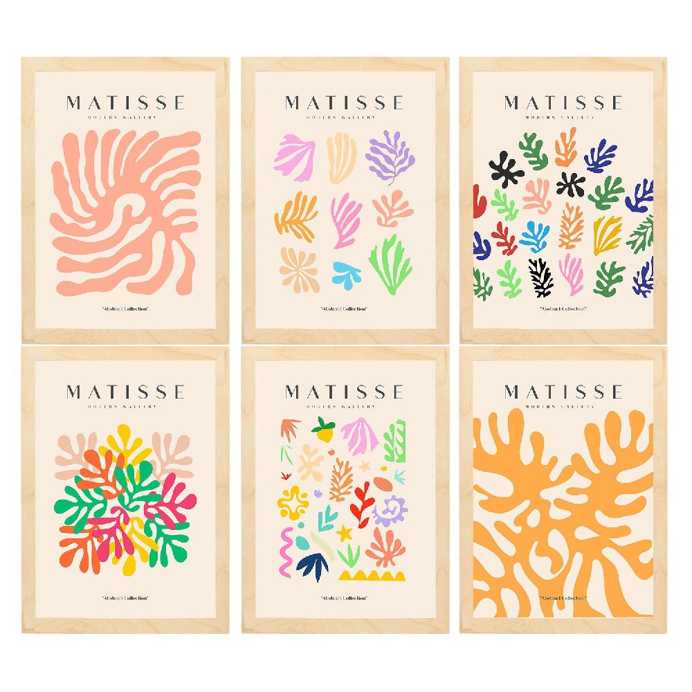 Nacnic Nacnic Set De 6 Ilustraciones Artísticas De Matisse Modelo Vegetación En Laminas