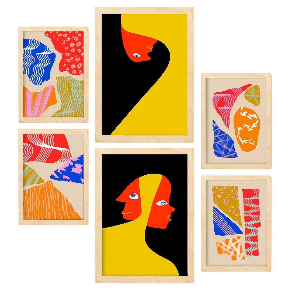 Nacnic Nacnic Set De 6 Láminas Abstractas De Amantes Estéticos
