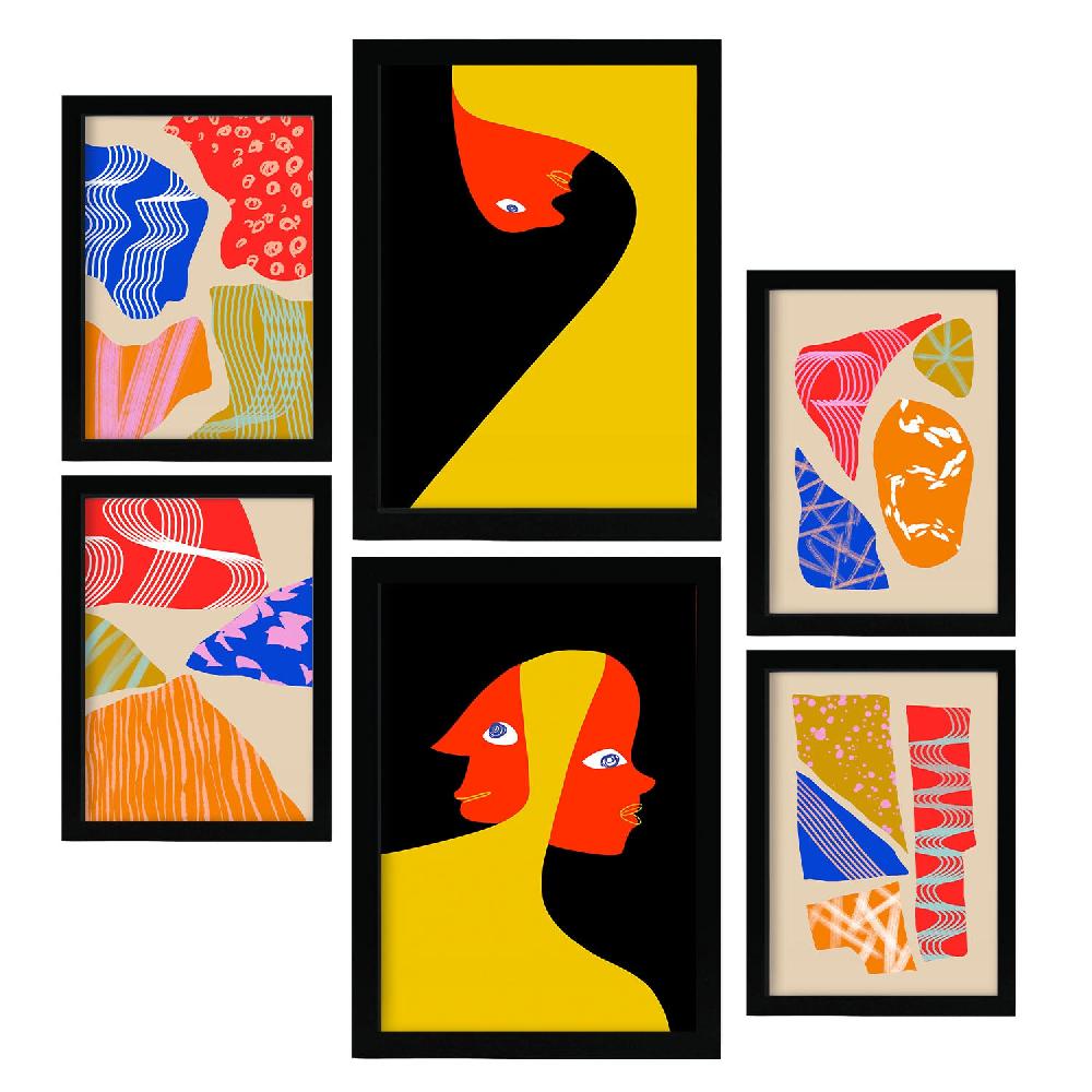 Nacnic Nacnic Set De 6 Láminas Abstractas De Amantes Estéticos