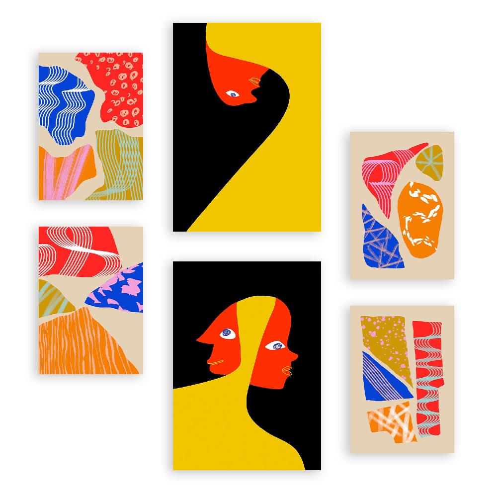 nacnic Nacnic Set de 6 Láminas Abstractas de Amantes Estéticos