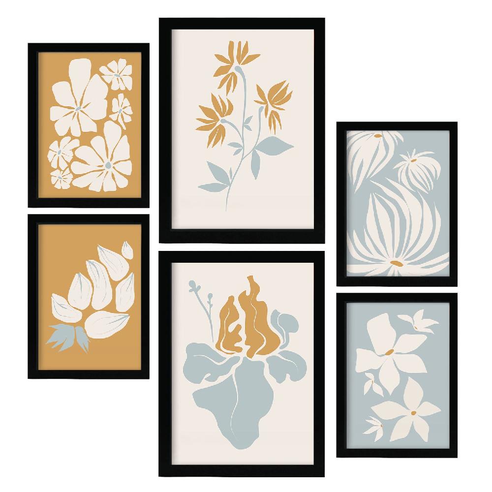 Nacnic Nacnic Set De 6 Láminas Abstractas De Flores