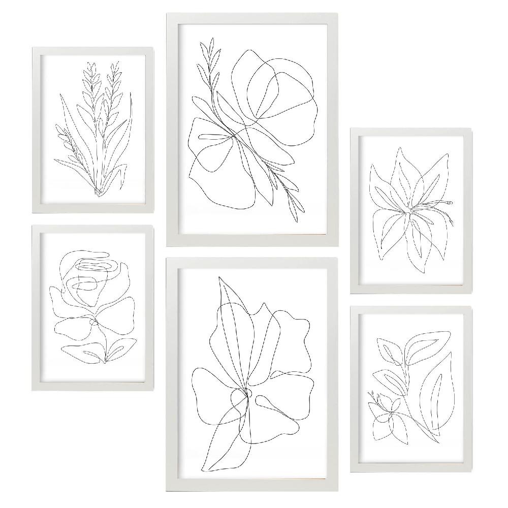 Nacnic Nacnic Set De 6 Láminas Abstractas De Flores