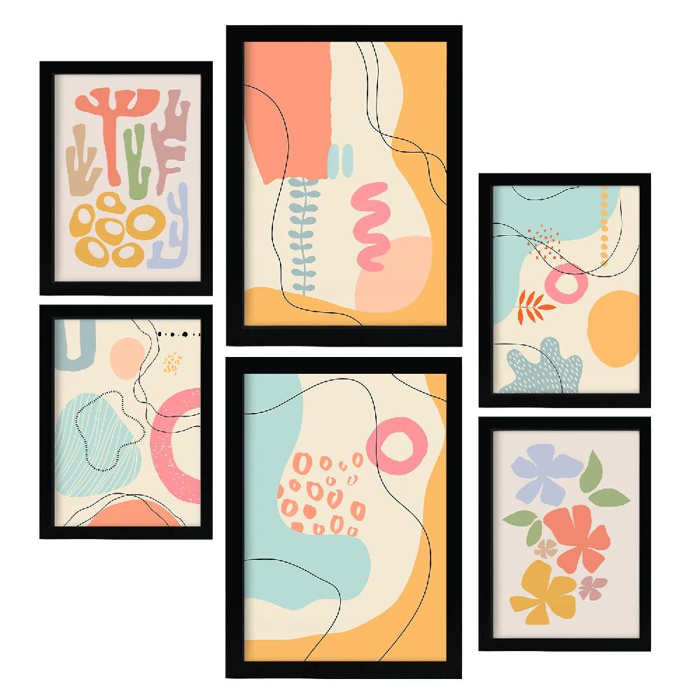 Nacnic Nacnic Set De 6 Láminas Abstractas De Flores