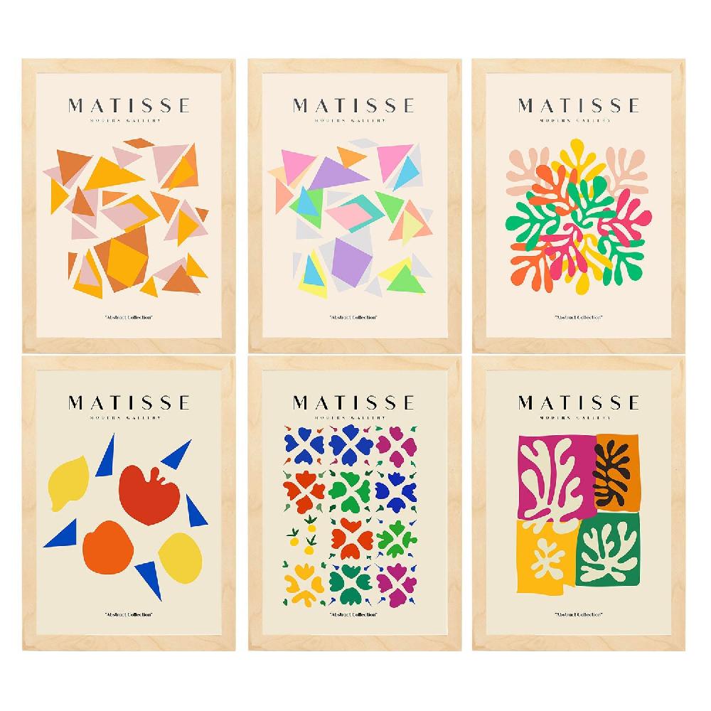 Nacnic Nacnic Set De 6 Láminas Artísticas Abstractas De Matisse Para Decoración De Interiores