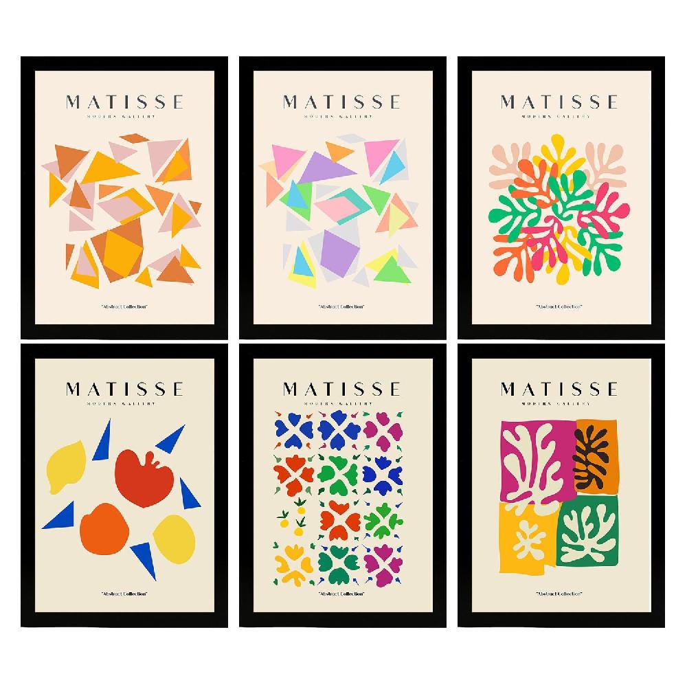 Nacnic Nacnic Set De 6 Láminas Artísticas Abstractas De Matisse Para Decoración De Interiores