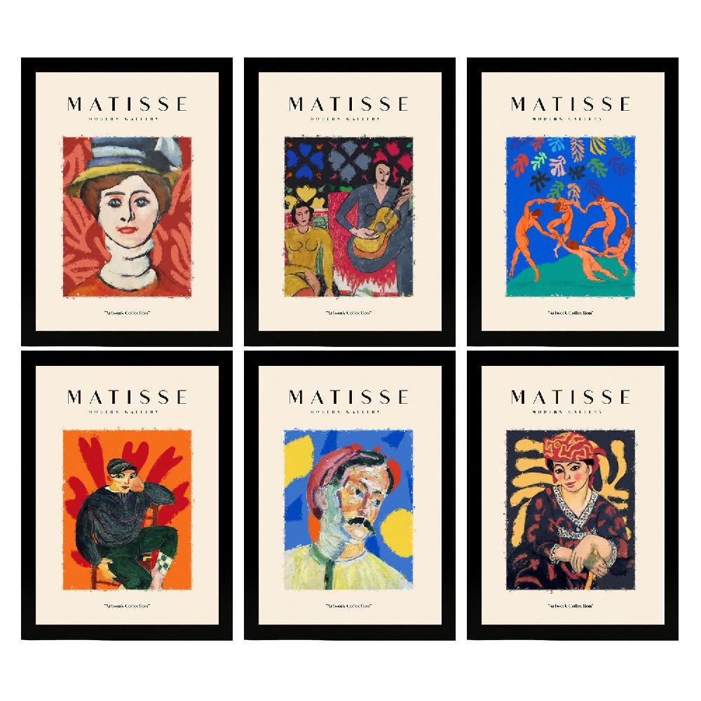 Nacnic Nacnic Set De 6 Láminas Artísticas De Matisse Modelo Retratos Estilo Galería De Arte Diseño Moderno Para Interiores