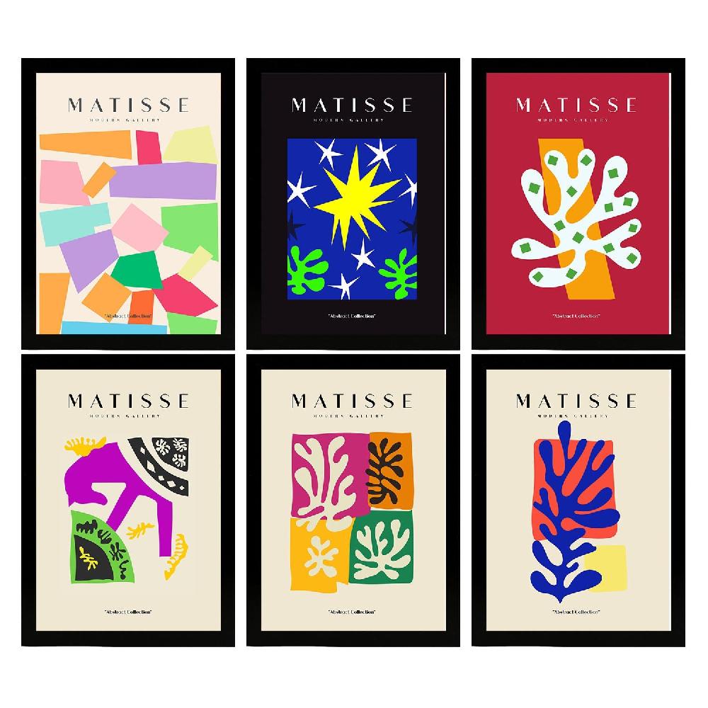 Nacnic Nacnic Set De 6 Láminas Artísticas De Matisse Modelo Provocativo En Diseño Moderno