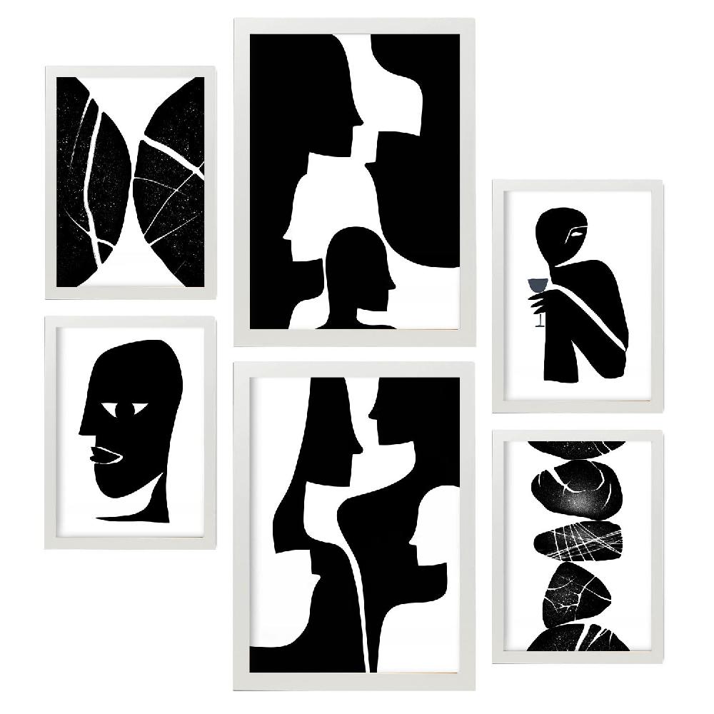 Nacnic Nacnic Set De 6 Láminas Cabeza Atavista En Amantes Abstracto