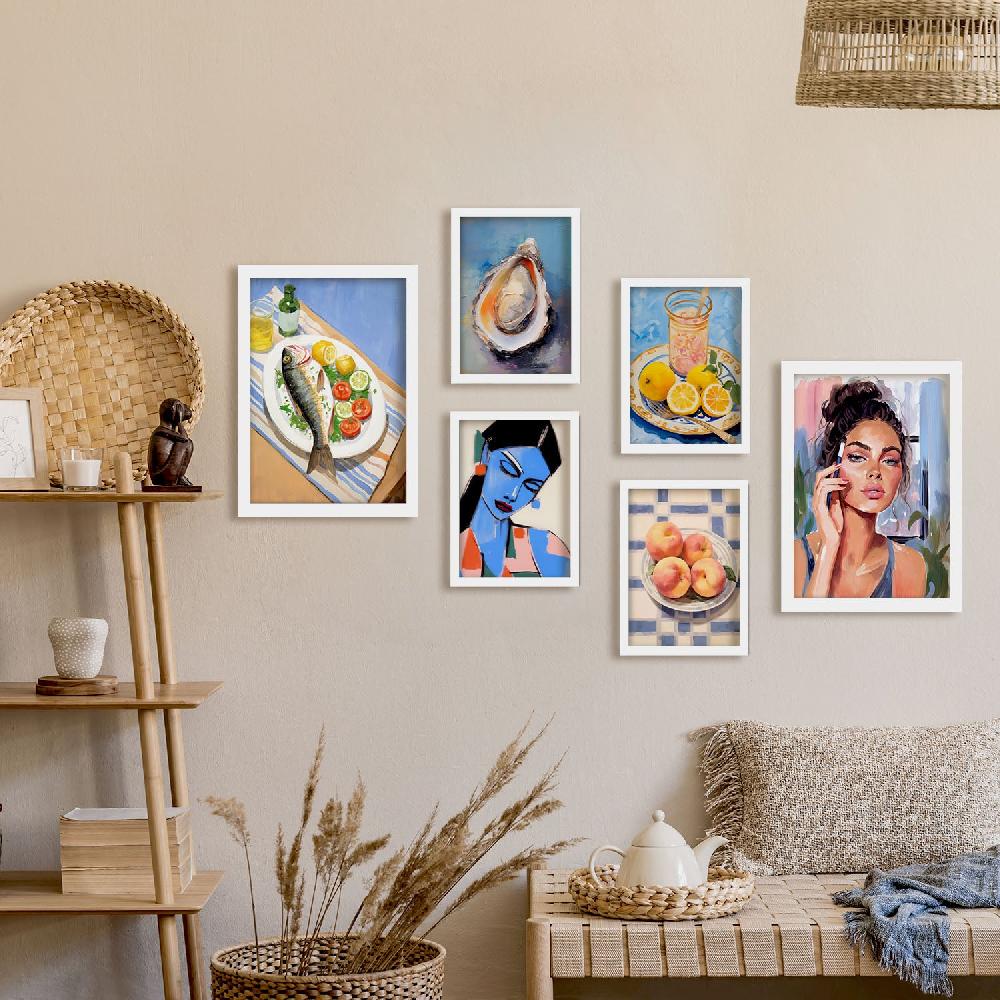 Nacnic Nacnic Set De 6 Láminas De Alimentos Fríos Para Amantes De La Comida