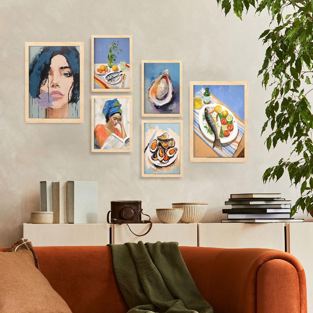 Nacnic Nacnic Set De 6 Láminas De Alimentos Marinos