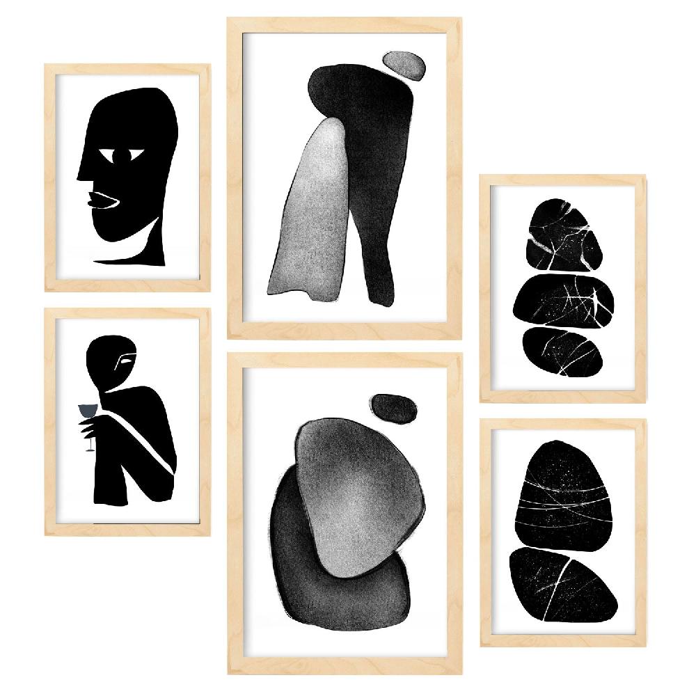 Nacnic Nacnic Set De 6 Láminas De Amantes Abstractos