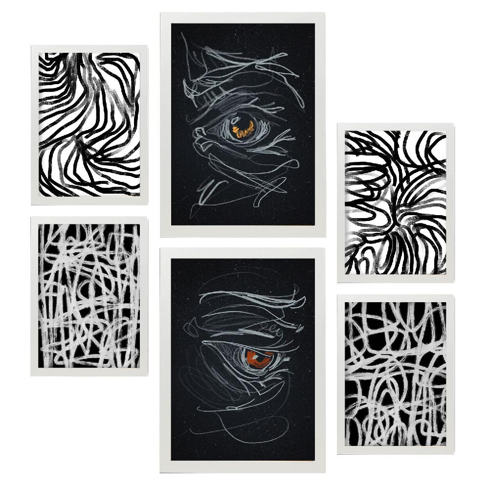 Nacnic Nacnic Set De 6 Láminas De Amantes Abstractos Estampados Decorativos