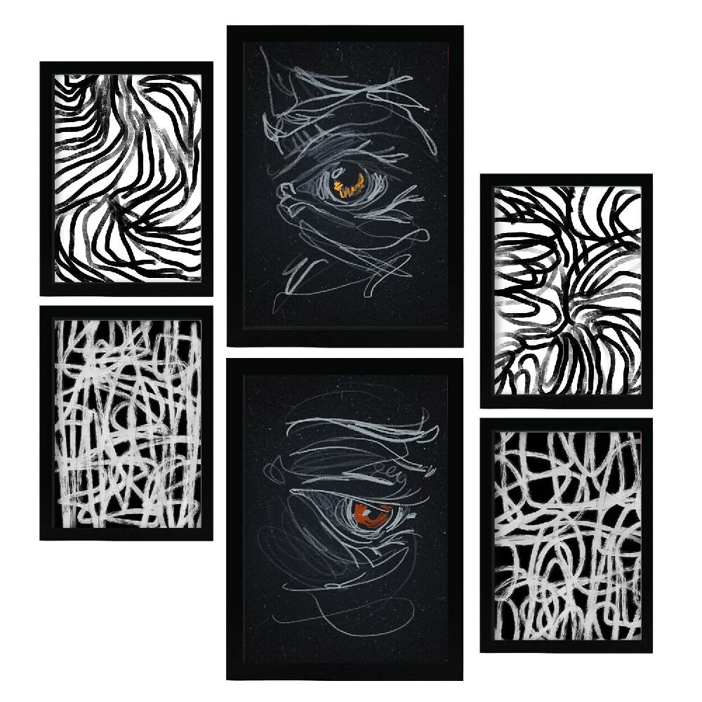 Nacnic Nacnic Set De 6 Láminas De Amantes Abstractos Estampados Decorativos