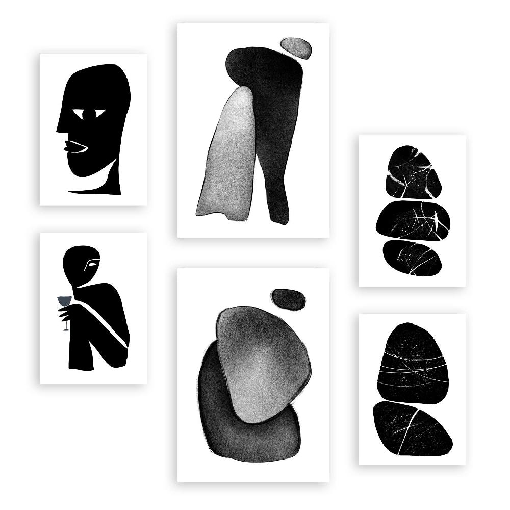nacnic Nacnic Set de 6 Láminas de Amantes Abstractos