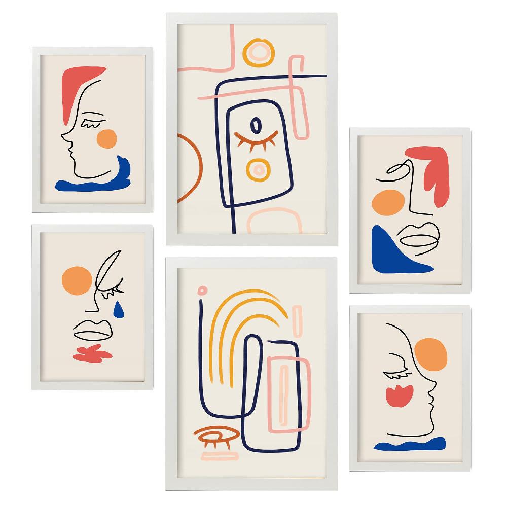 Nacnic Nacnic Set De 6 Laminas De Arte Abstracto Femenino Jazzy Arts 2