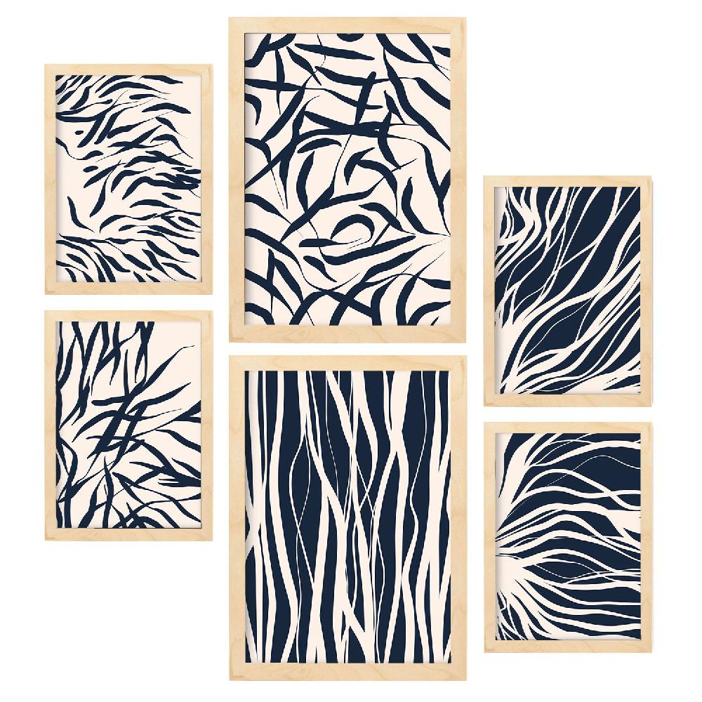 Nacnic Nacnic Set De 6 Láminas De Artes Suaves En Resúmenes De Forma