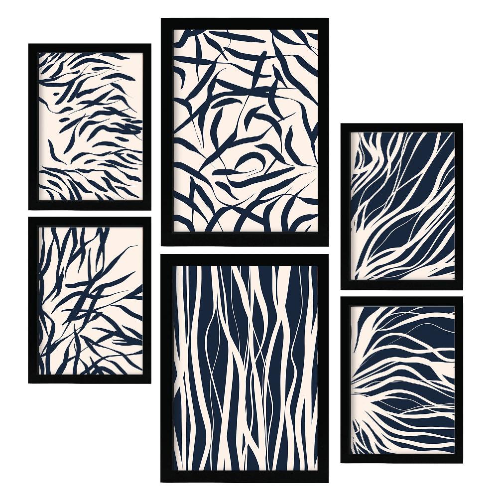Nacnic Nacnic Set De 6 Láminas De Artes Suaves En Resúmenes De Forma