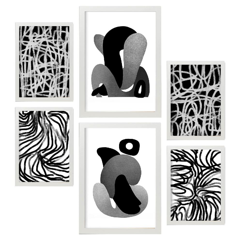 Nacnic Nacnic Set De 6 Laminas De Artesanía De Kaput En Amantes Abstracto