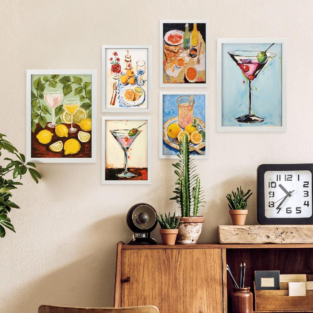 Nacnic Nacnic Set De 6 Láminas De Bebidas Para Amantes De La Comida