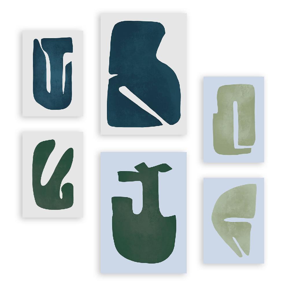 nacnic Nacnic Set de 6 Láminas de Buena Destreza en Resúmenes de Forma Estampados Decorativos Estéticos