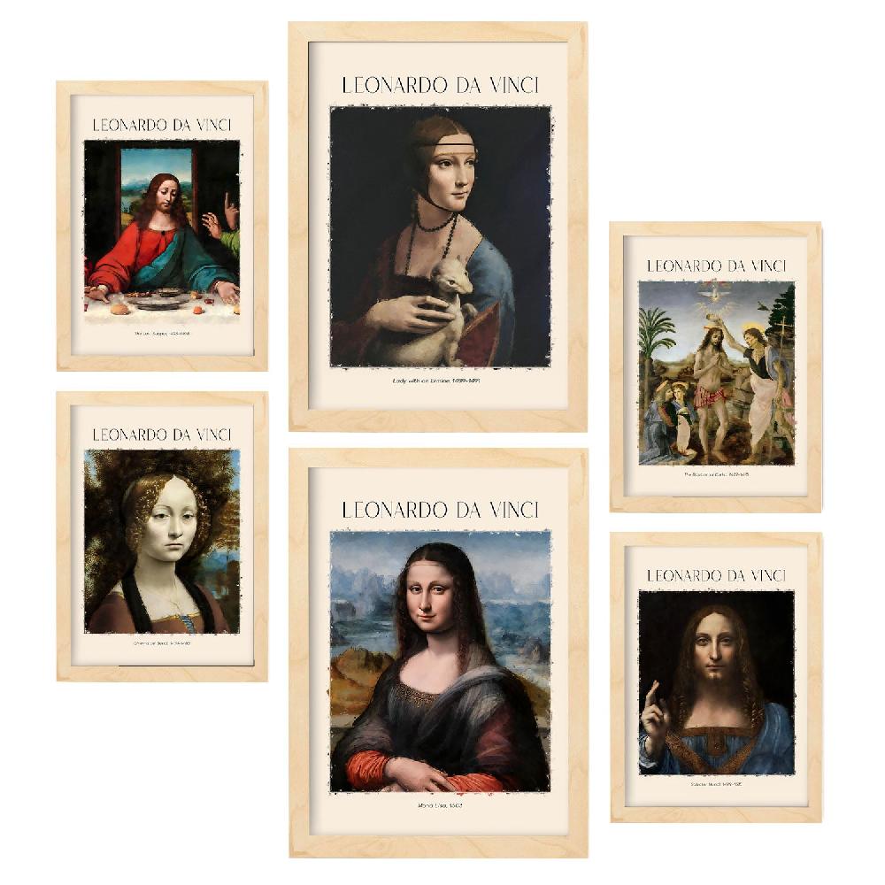 Nacnic Set De 6 Láminas De Da Vinci
