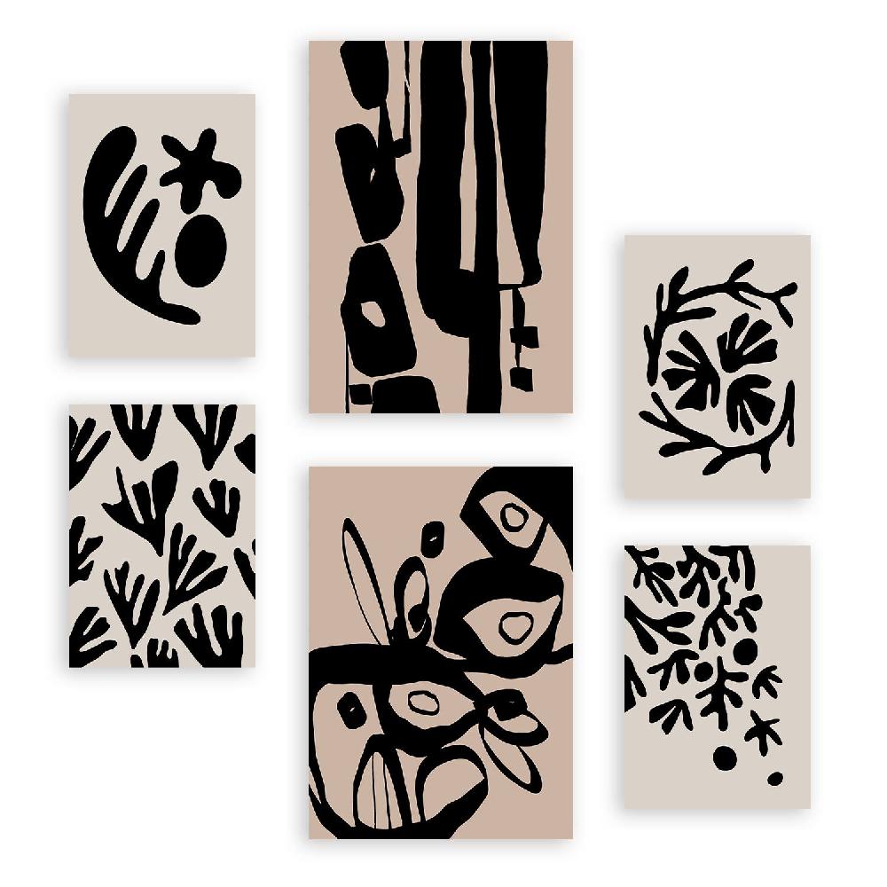 nacnic Nacnic Set de 6 Laminas de Diseño Místico en Abstracto de Flores