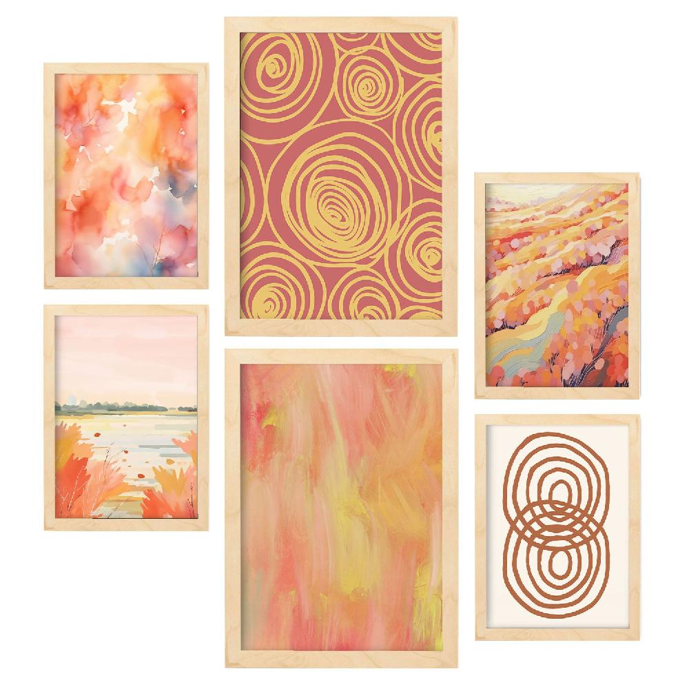 Nacnic Nacnic Set De 6 Láminas De Espirales De Naranja