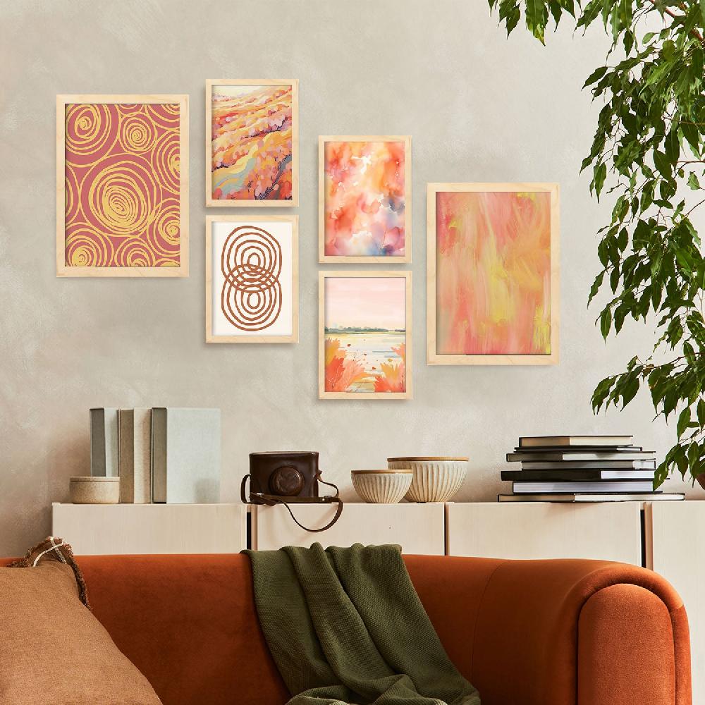 Nacnic Nacnic Set De 6 Láminas De Espirales De Naranja