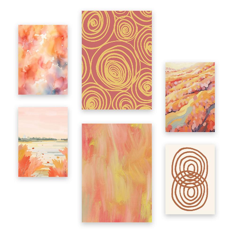 nacnic Nacnic Set de 6 Láminas de Espirales de Naranja