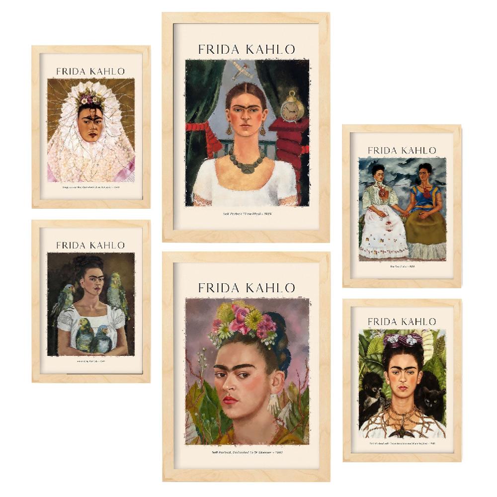 Nacnic Set De 6 Láminas De Frida Kahlo