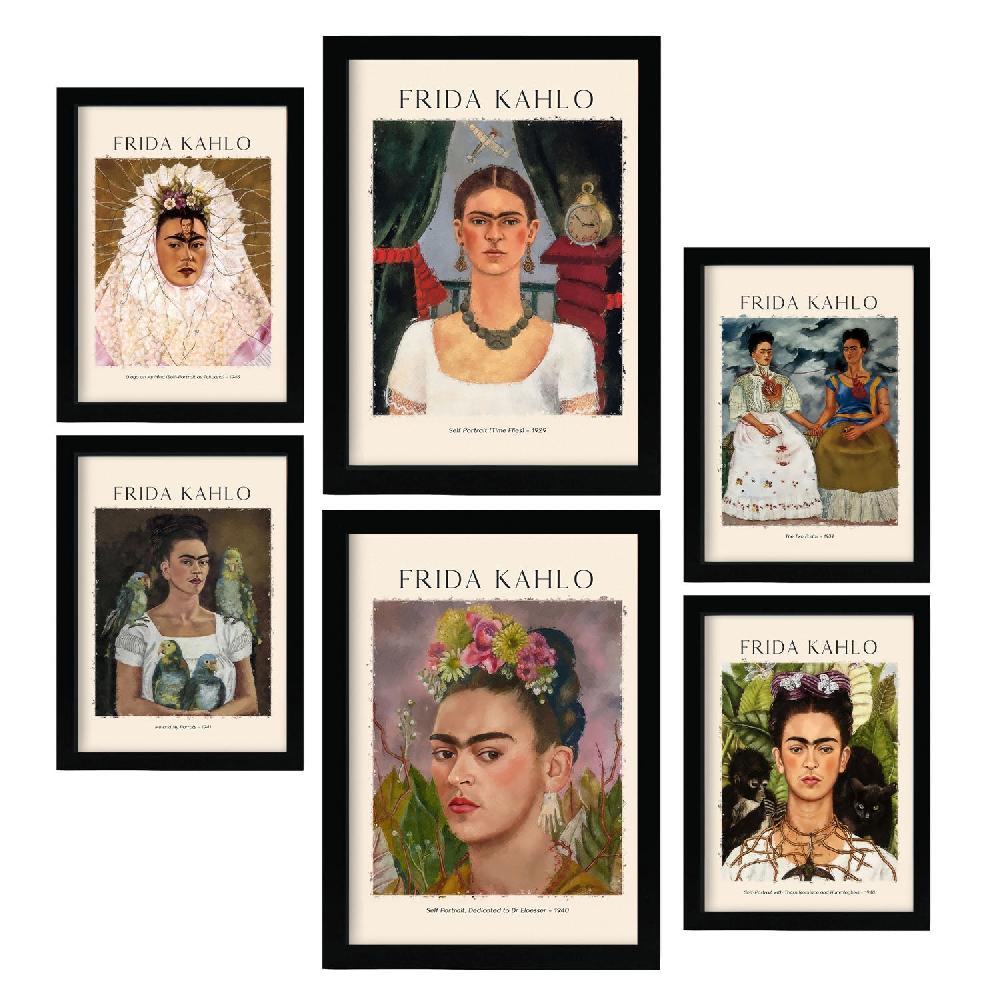 nacnic Set de 6 láminas de Frida Kahlo
