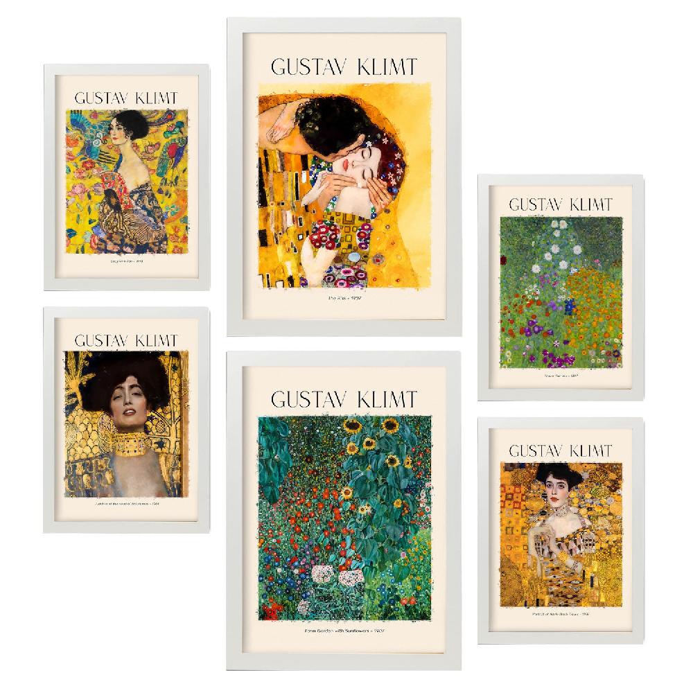 Nacnic Set De 6 Láminas De Klimt