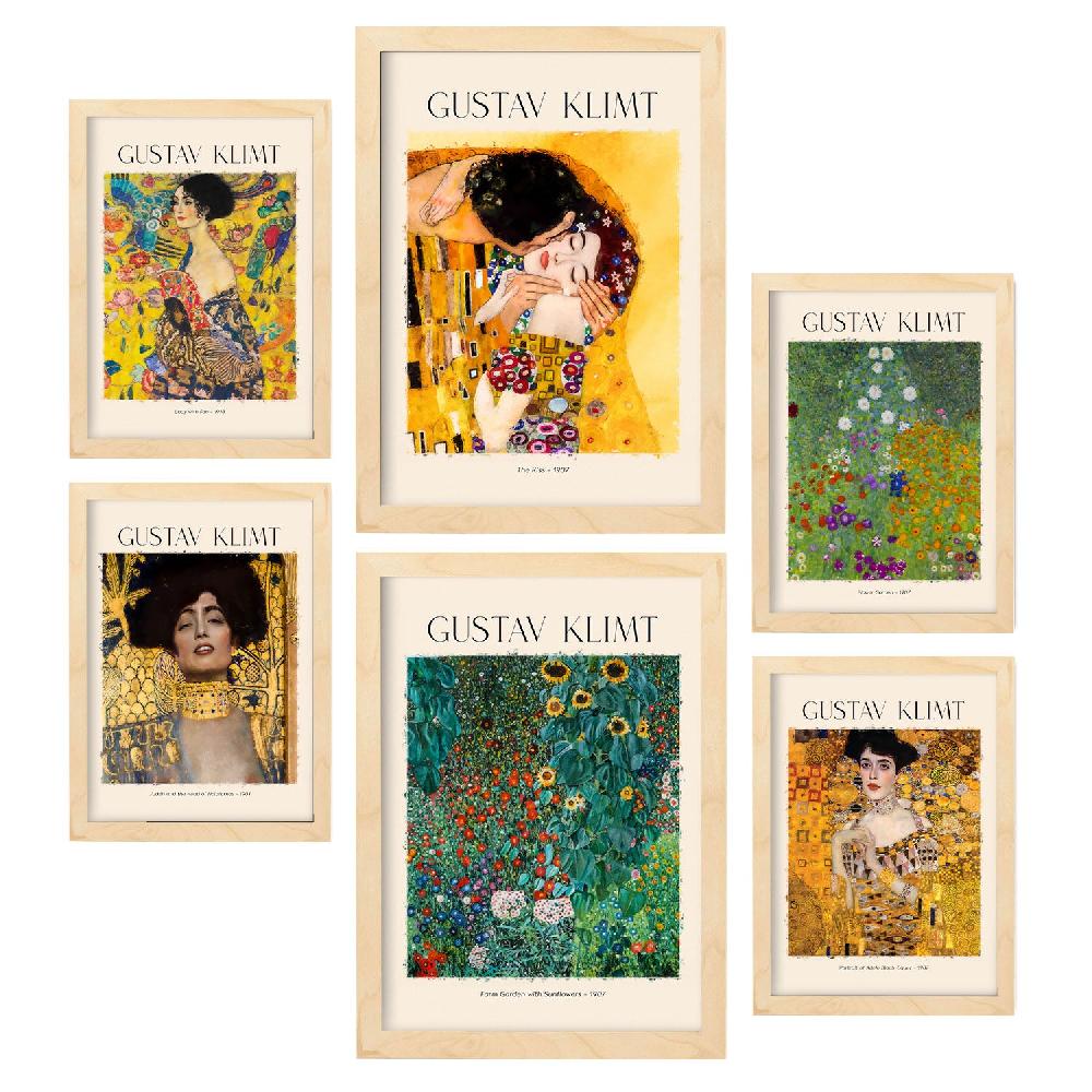 Nacnic Set De 6 Láminas De Klimt