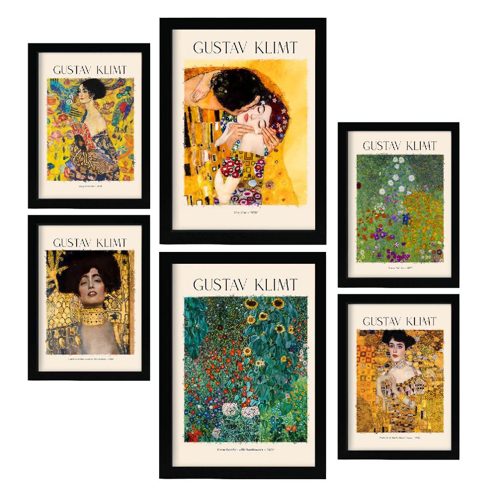 nacnic Set de 6 láminas de Klimt