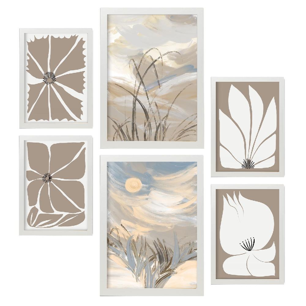 Nacnic Nacnic Set De 6 Láminas De Naturaleza Latente Y Paisajes Abstractos