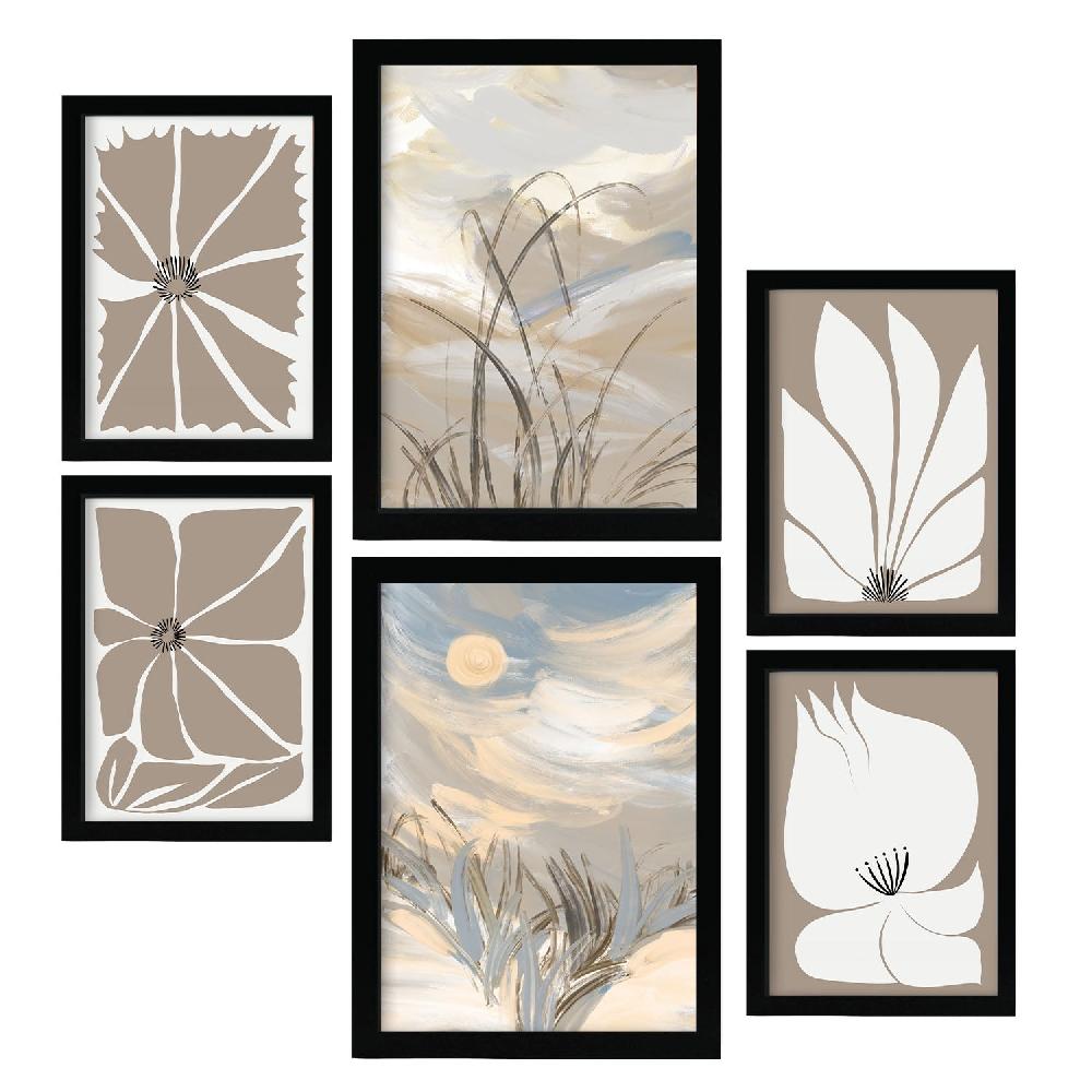 Nacnic Nacnic Set De 6 Láminas De Naturaleza Latente Y Paisajes Abstractos