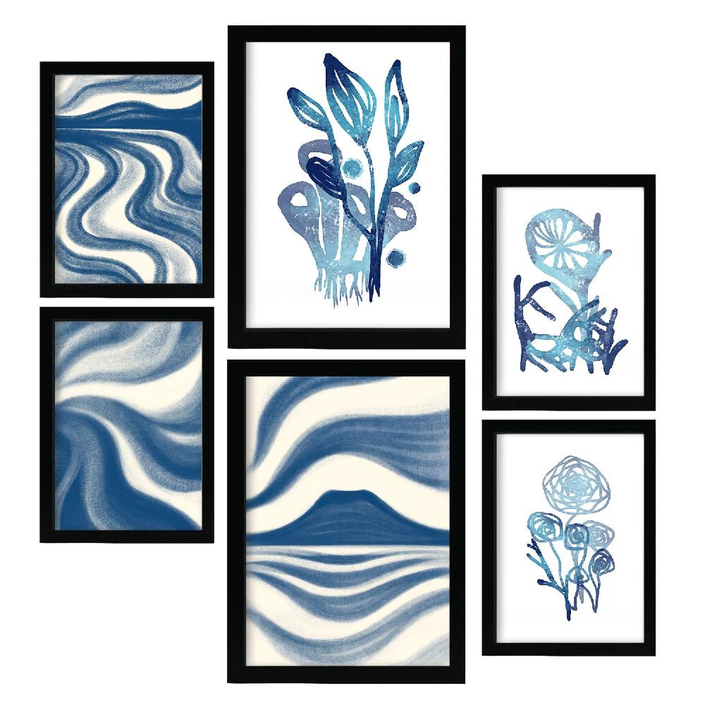 Nacnic Nacnic Set De 6 Láminas De Naturaleza Y Flores Abstractas