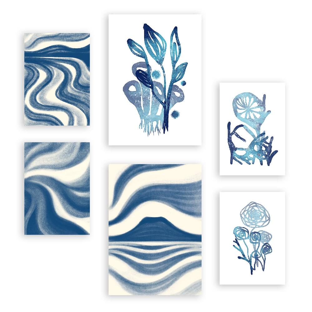 nacnic Nacnic Set de 6 Láminas de Naturaleza y Flores Abstractas