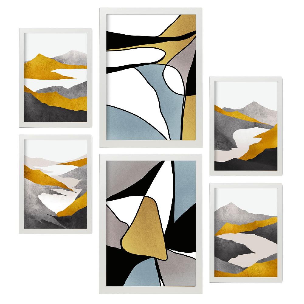 Nacnic Nacnic Set De 6 Láminas De Paisajes Abstractos De La Naturaleza